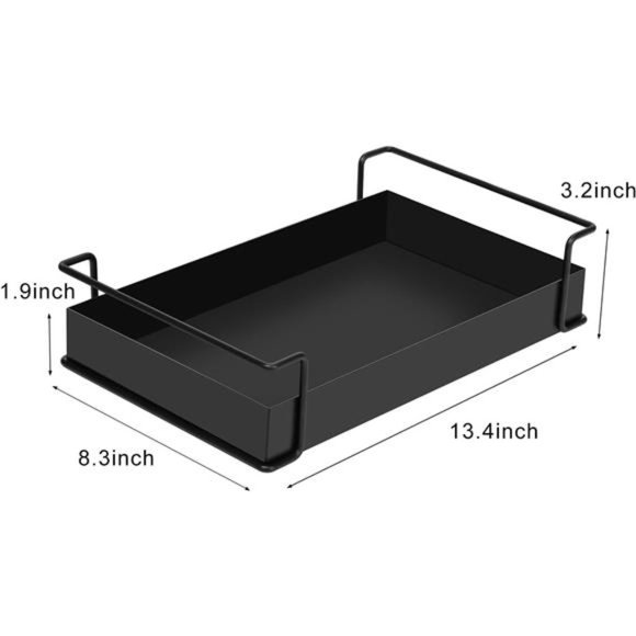 Decorative Coffee Table Tray Black Tray with Handles Serving Tray Christmas - Picture 2 of 7